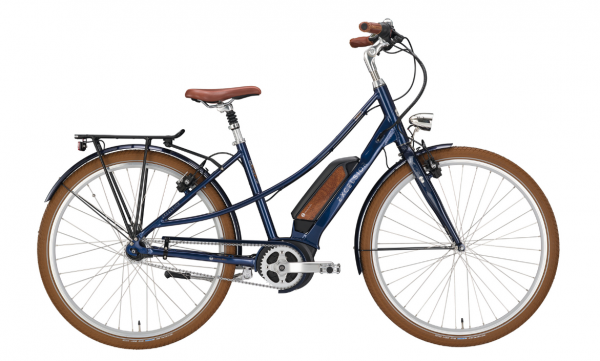 EXCELSIOR Elektro-Cityrad &quot;Vintage E&quot; Mod. 22, Mixte, 28&quot;, blau 7-Gang SHIMANO &quot;Nexus&quot; LL, 48cm