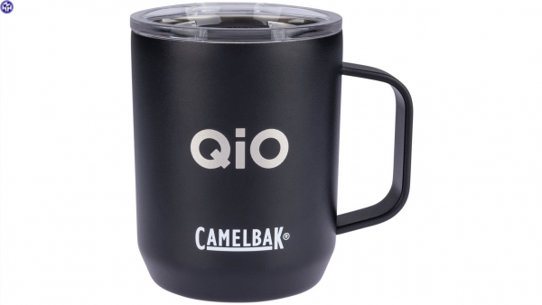 QIO Thermobecher &quot;Camp Mug&quot;; 350ml, Edelstahl, made by Camelbak, schwarz