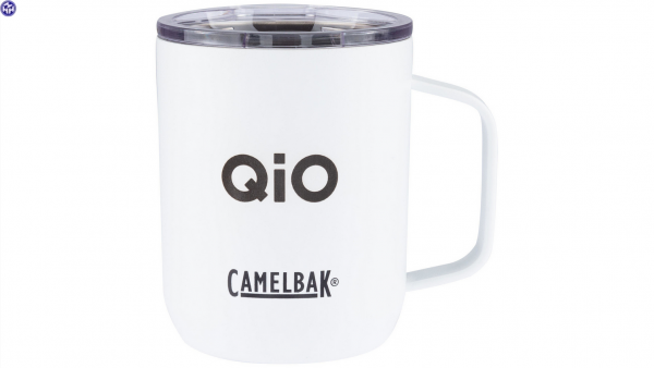 QIO Thermobecher &quot;Camp Mug&quot;; 350ml, Edelstahl, made by Camelbak, weiß