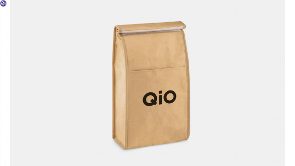 QIO Tasche &quot;Lunchbag&quot;; Isoliert, mit Klettverschluss, Füllmenge: 2,3l, kleine Fronttasche, braun